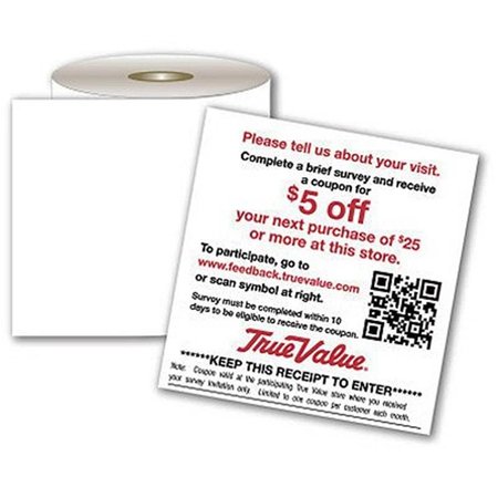 ICONEX True Value 1 Ply Receipt Rolls - White3.25 x 3.25 in. x 250 ft. & 48 Count, 48PK 238875